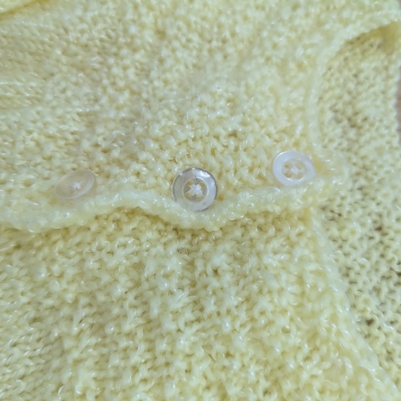Light Yellow Knit Baby Cardigan - Picture 3 of 3